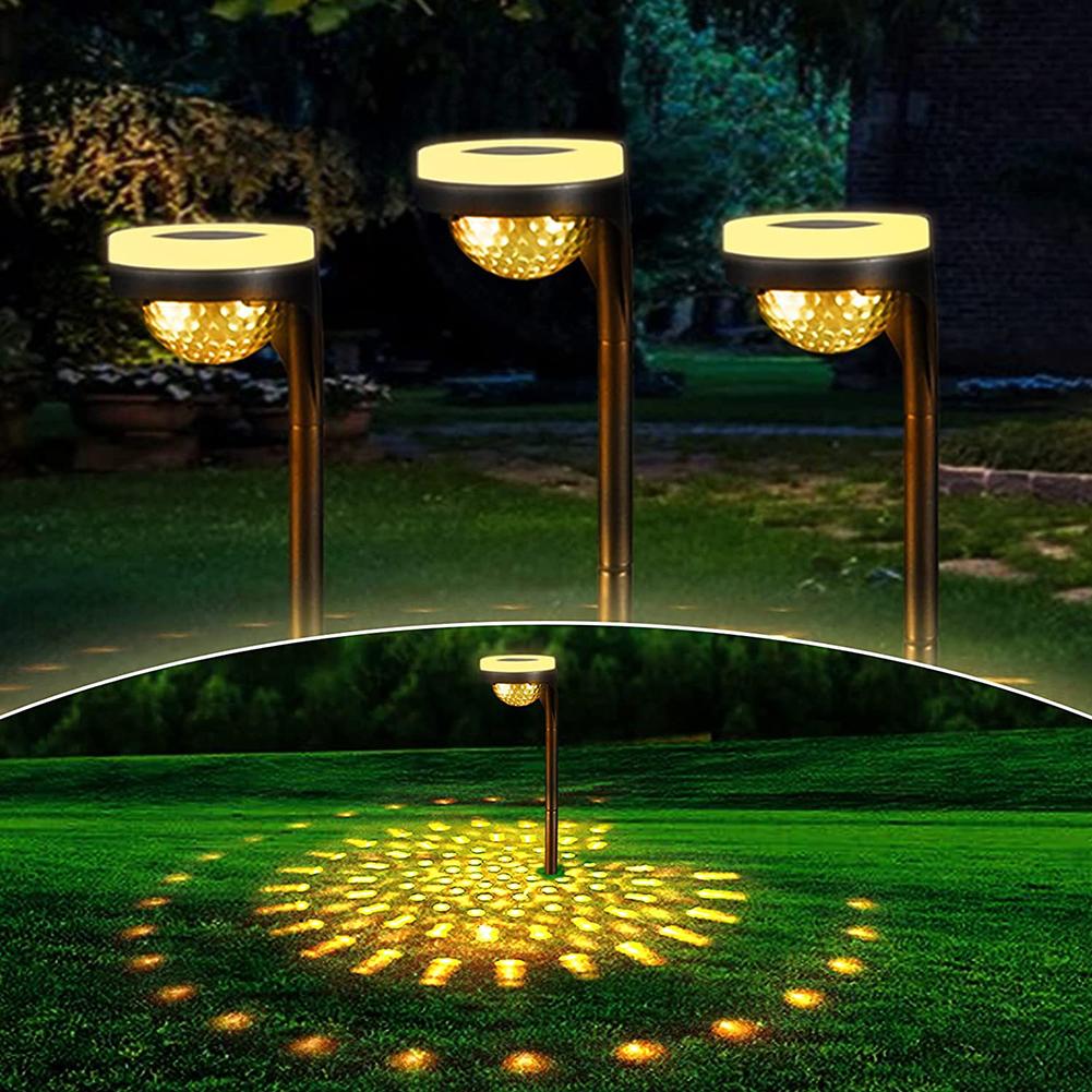 태양 조명 Ip65 방수 장식 프로젝션 램프 야외 정원 경로 잔디 파티오 장식, 4 피스